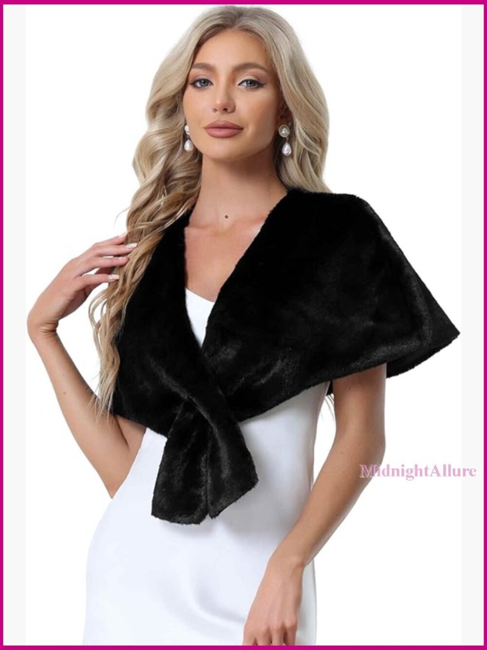 Faux Fur Shawl Wrap Medium Polyester Evening Wedding Party Winter